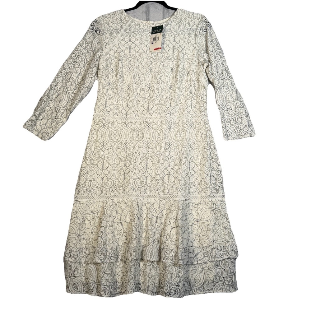 Ralph Lauren Lace Dress Ivory White NWT Wedding Fairy‎ Romantic Wedding LWD